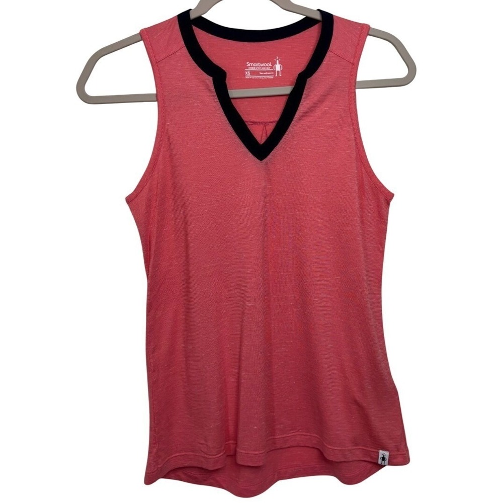 Smartwool Everyday Exploration Merino Tank Top Women's XS Tea Rose Hemp Pink Blu